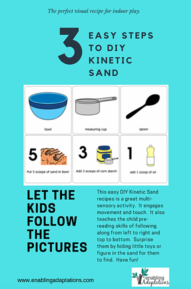 3 Easy Steps to DIY Kinetic Sand | Enabling Adaptations | Pediatric Occupational Therapy